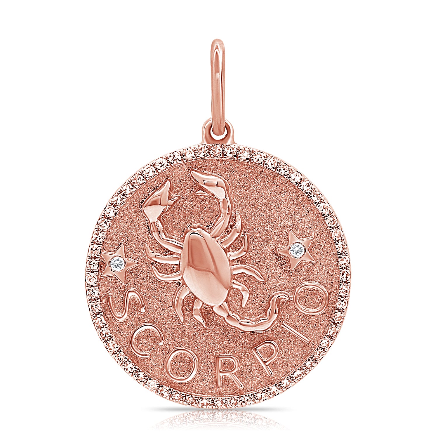 Jumbo Diamond Border Zodiac Pendant