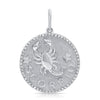Pendentif zodiaque à bordure de diamants jumbo