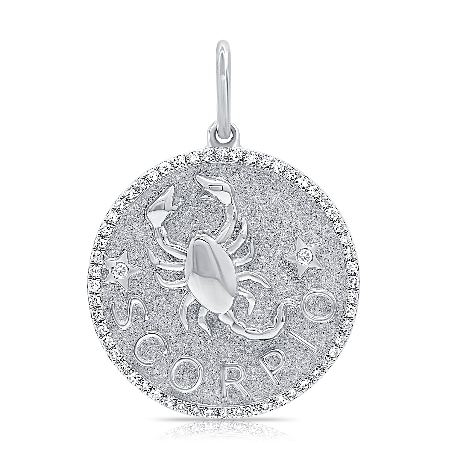 Jumbo Diamond Border Zodiac Pendant