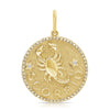 Pendentif zodiaque à bordure de diamants jumbo
