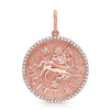 Pendentif zodiaque à bordure de diamants jumbo