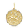 Pendentif zodiaque à bordure de diamants jumbo