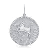 Pendentif zodiaque à bordure de diamants jumbo