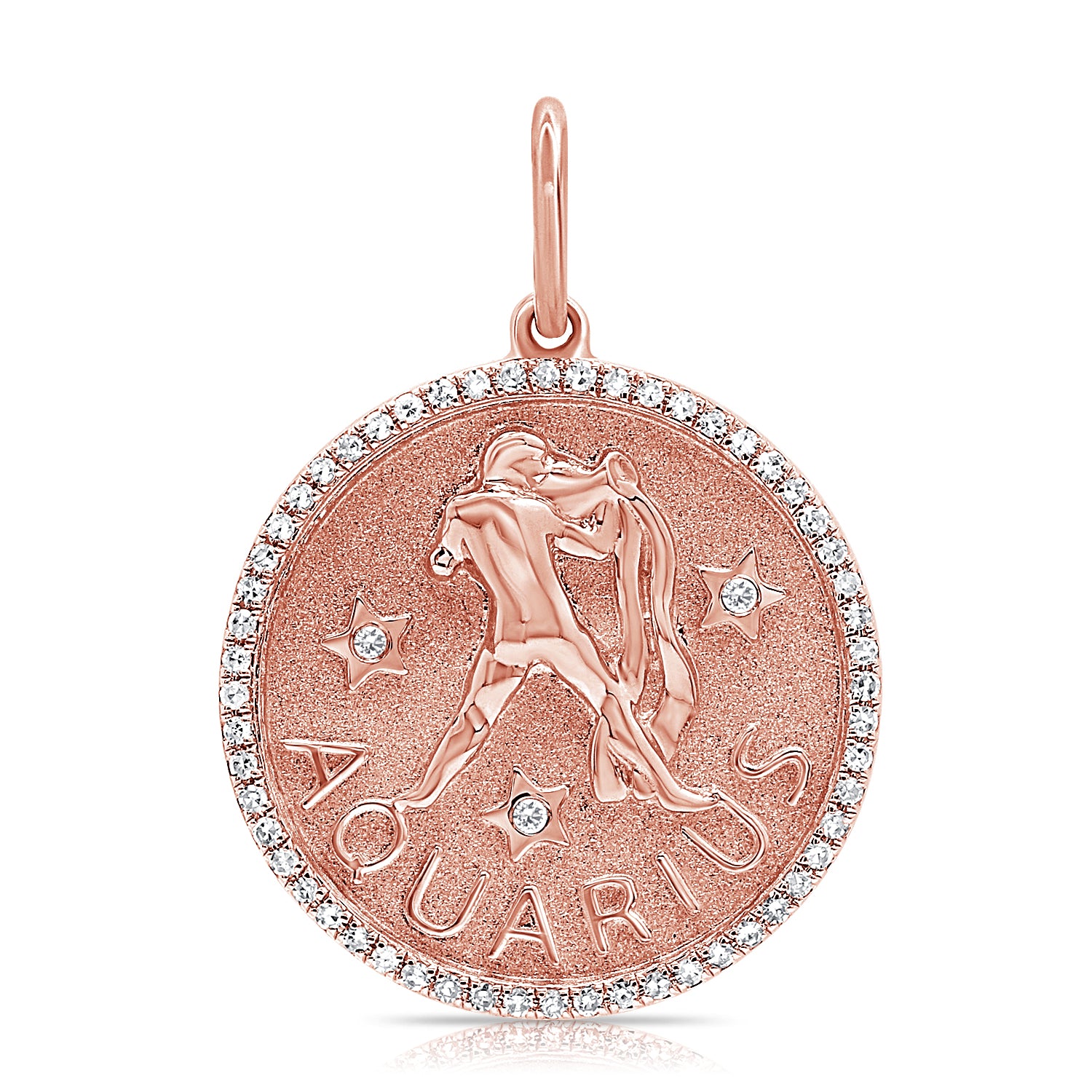 Jumbo Diamond Border Zodiac Pendant
