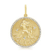 Pendentif zodiaque à bordure de diamants jumbo