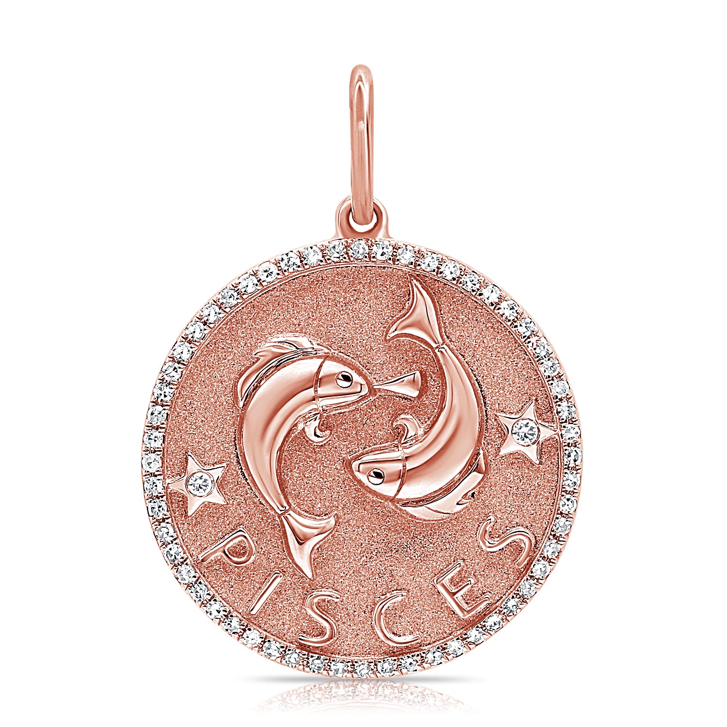 Jumbo Diamond Border Zodiac Pendant