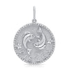 Pendentif zodiaque à bordure de diamants jumbo