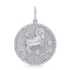 Pendentif zodiaque à bordure de diamants jumbo