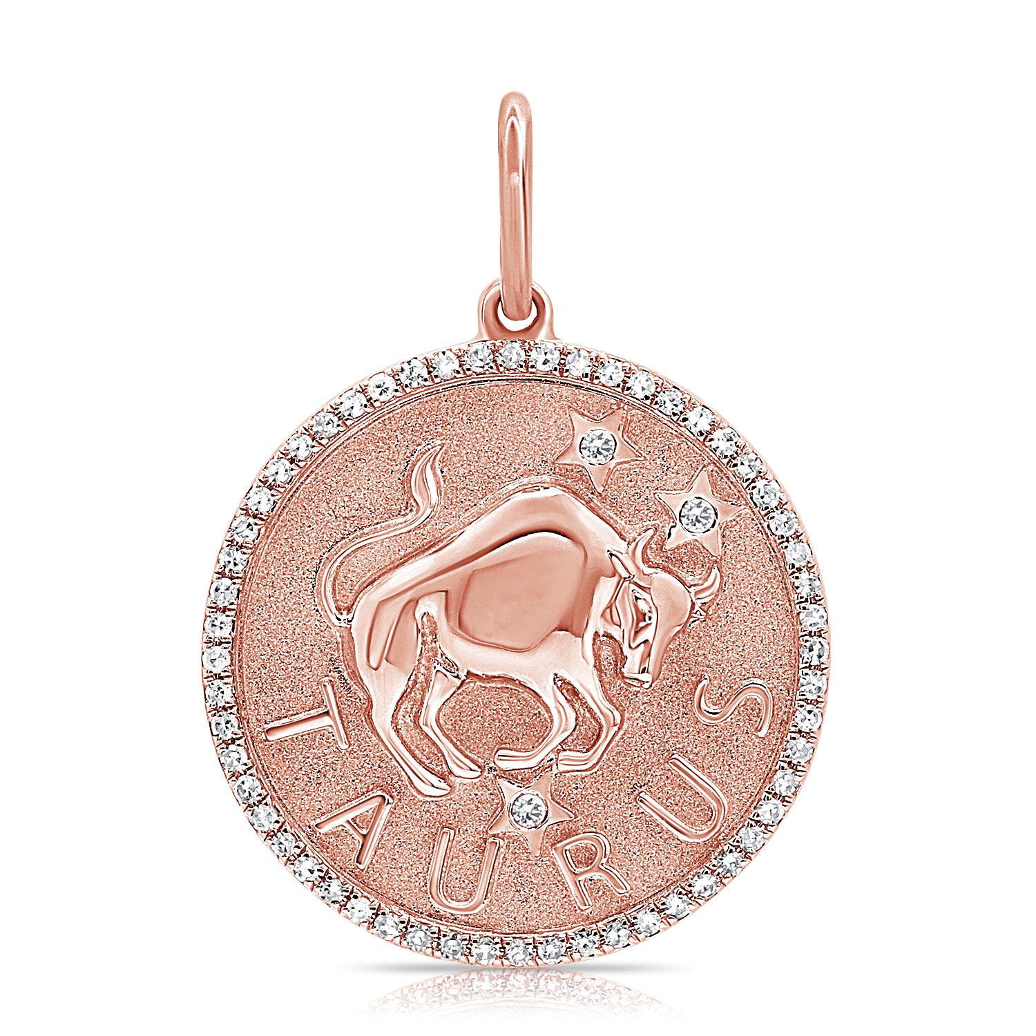 Jumbo Diamond Border Zodiac Pendant