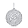 Pendentif zodiaque à bordure de diamants jumbo