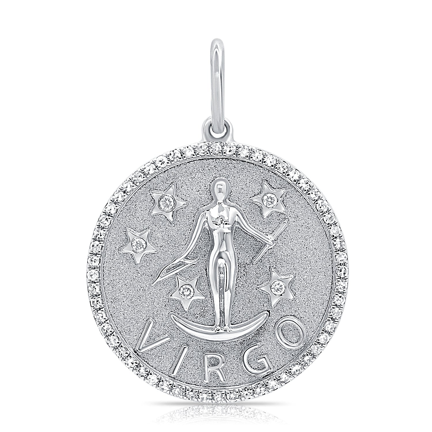 Jumbo Diamond Border Zodiac Pendant