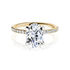 Bague à diamant de laboratoire ovale de 2,01ct