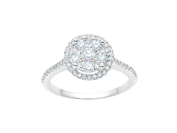 Cluster Halo Engagement Ring