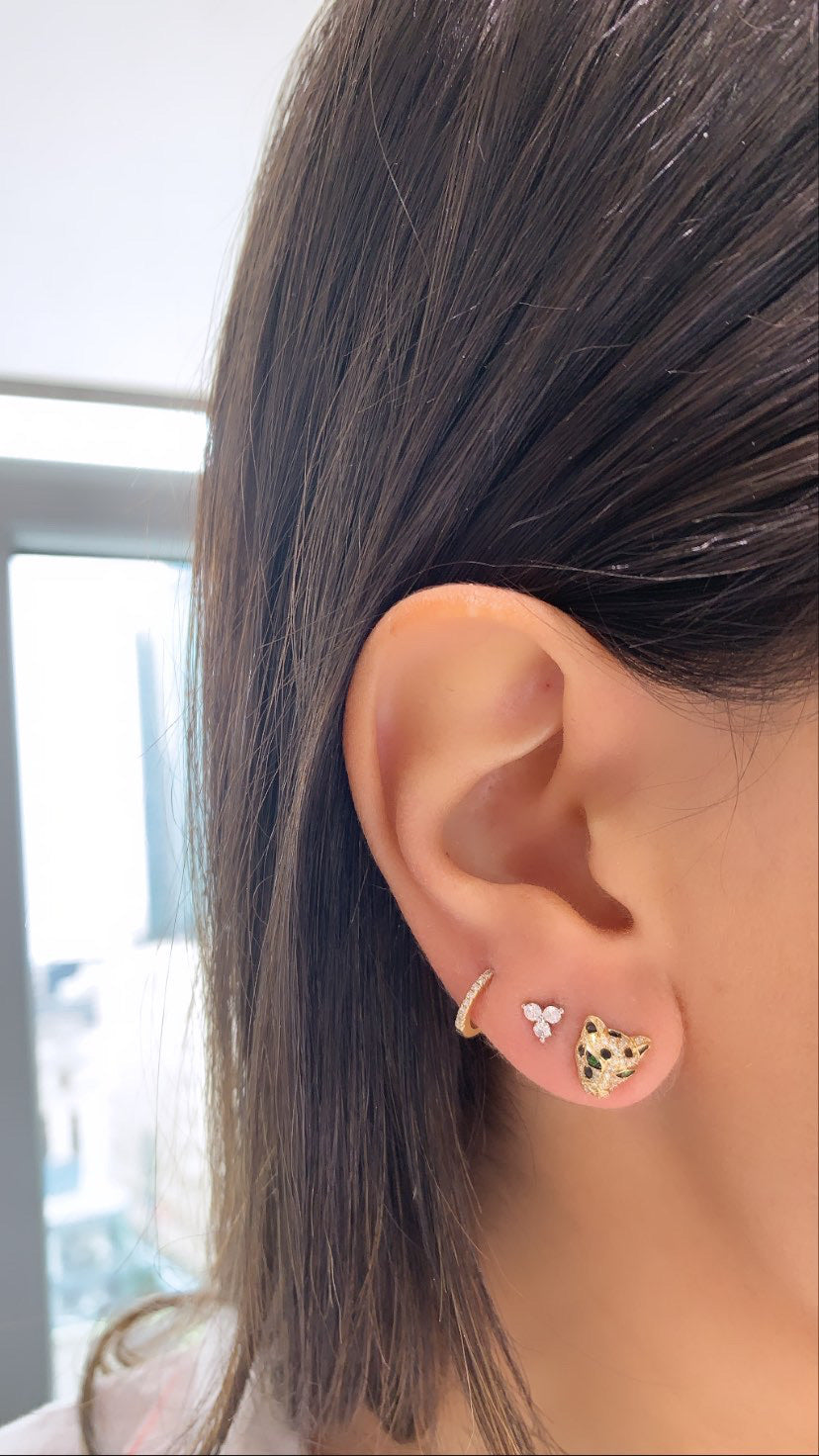 Diamond Panther Studs