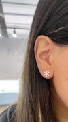 Boucles d'oreilles fleur de diamant