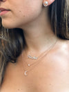 Collier Demi Lune et Étoile en Diamant