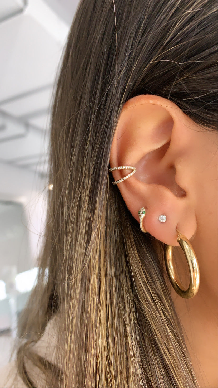 Diamond Bezel Set Round Studs