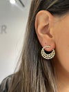 Boucles d'oreilles avec lunette en diamant