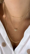 Collier Khamsa avec Cils en Diamant