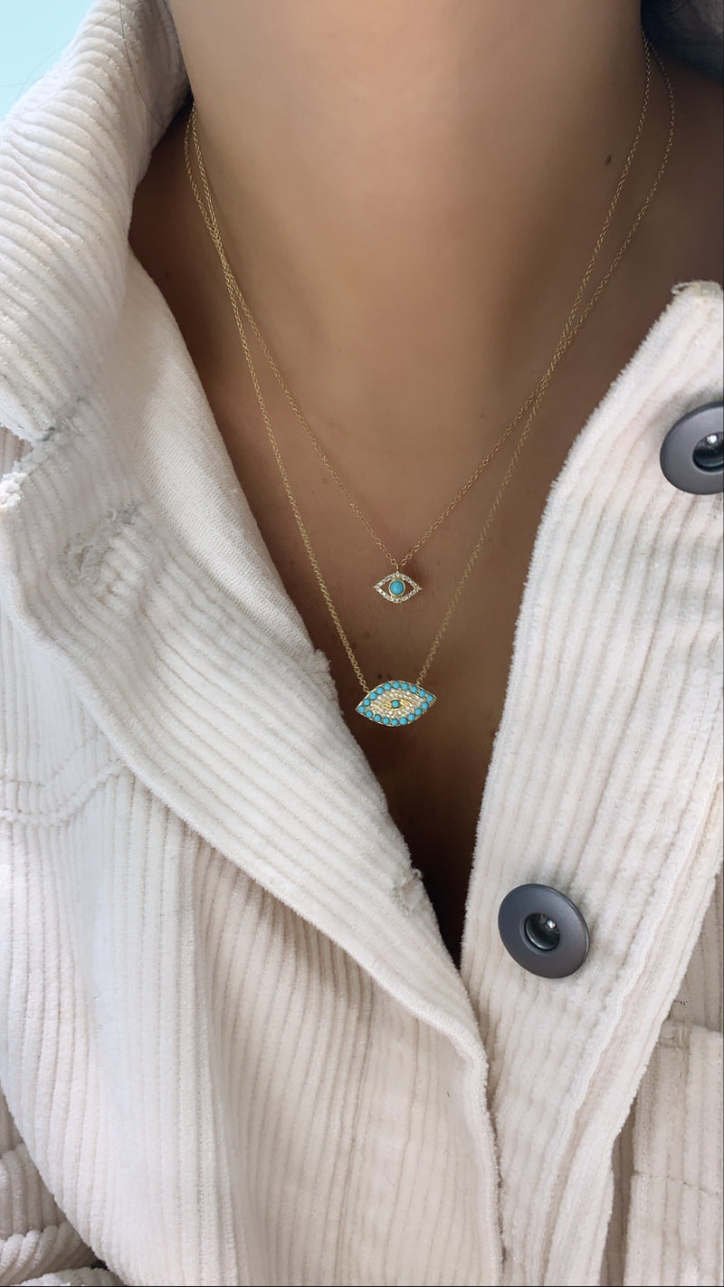 Turquoise Evil Eye Necklace