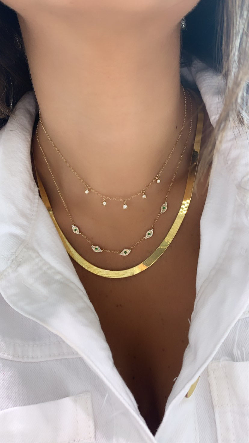 Collier Avec Diamant Pendant 