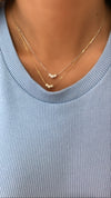 Mini collier de diamants sertis en biseau gradué