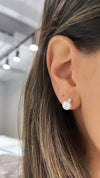Boucles d'oreilles en perles d'eau douce de culture et diamants