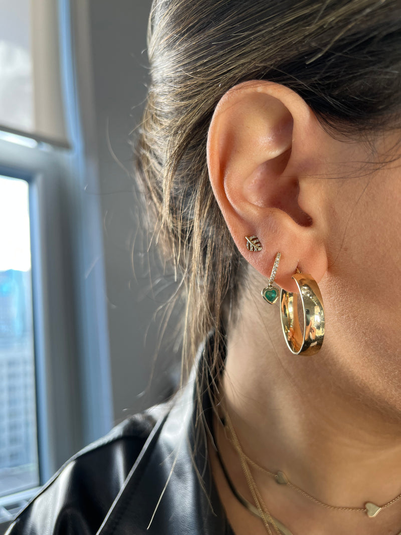 6MM Square Gold Hoops
