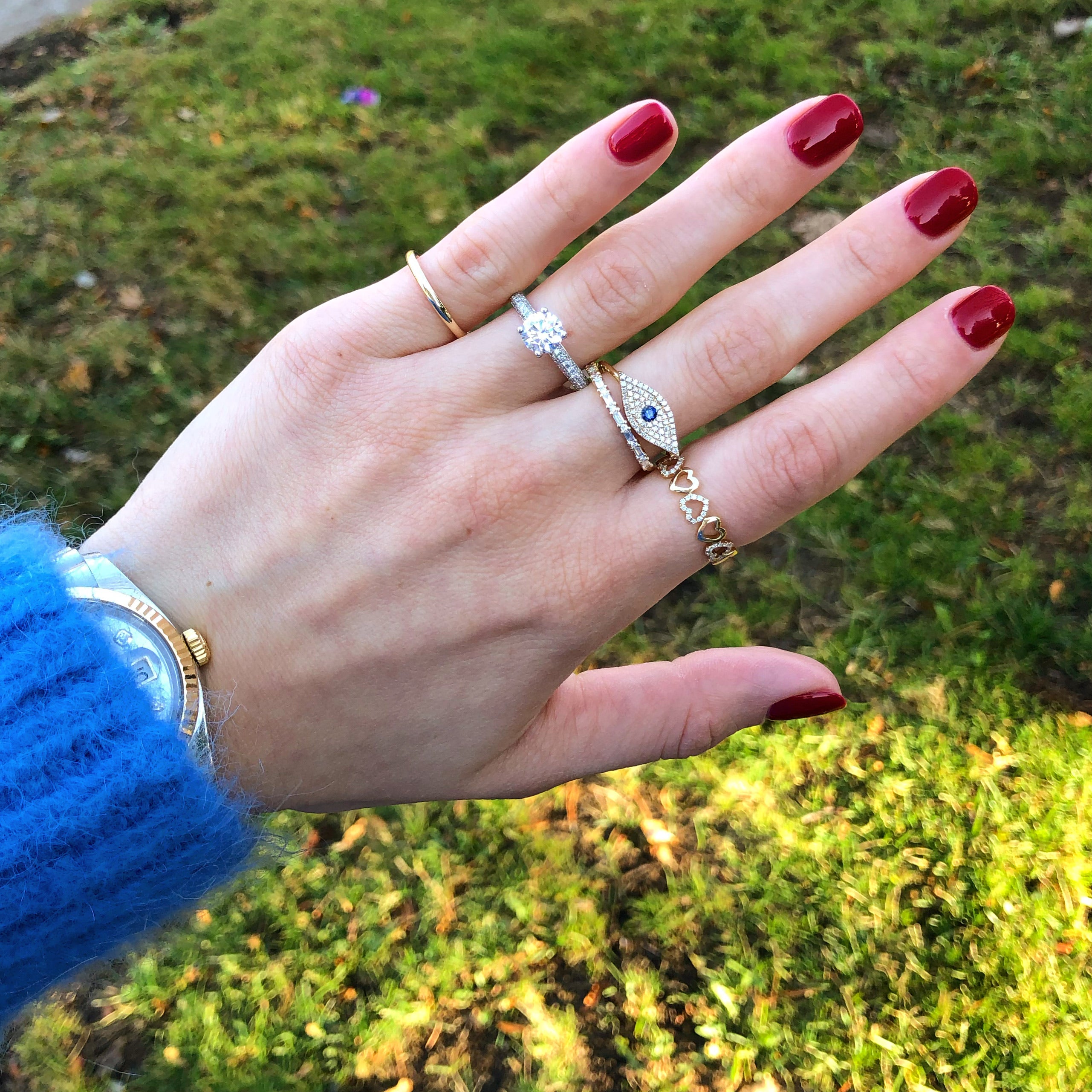 Diamond Evil Eye Ring
