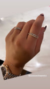 Bague Baguette de Diamant Irrégulière