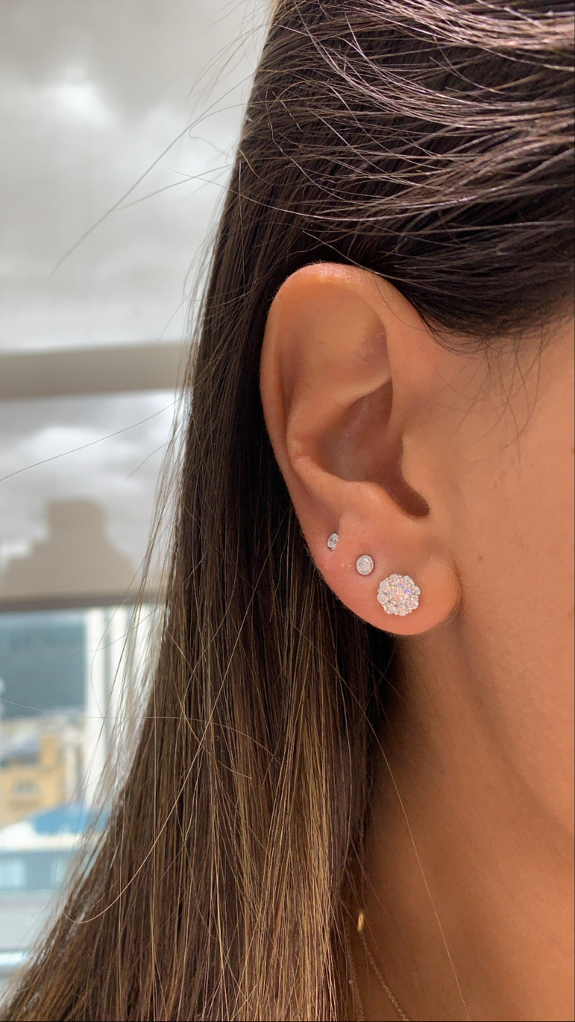 Diamond Cluster Earrings