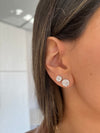 Clous d'oreilles diamantés