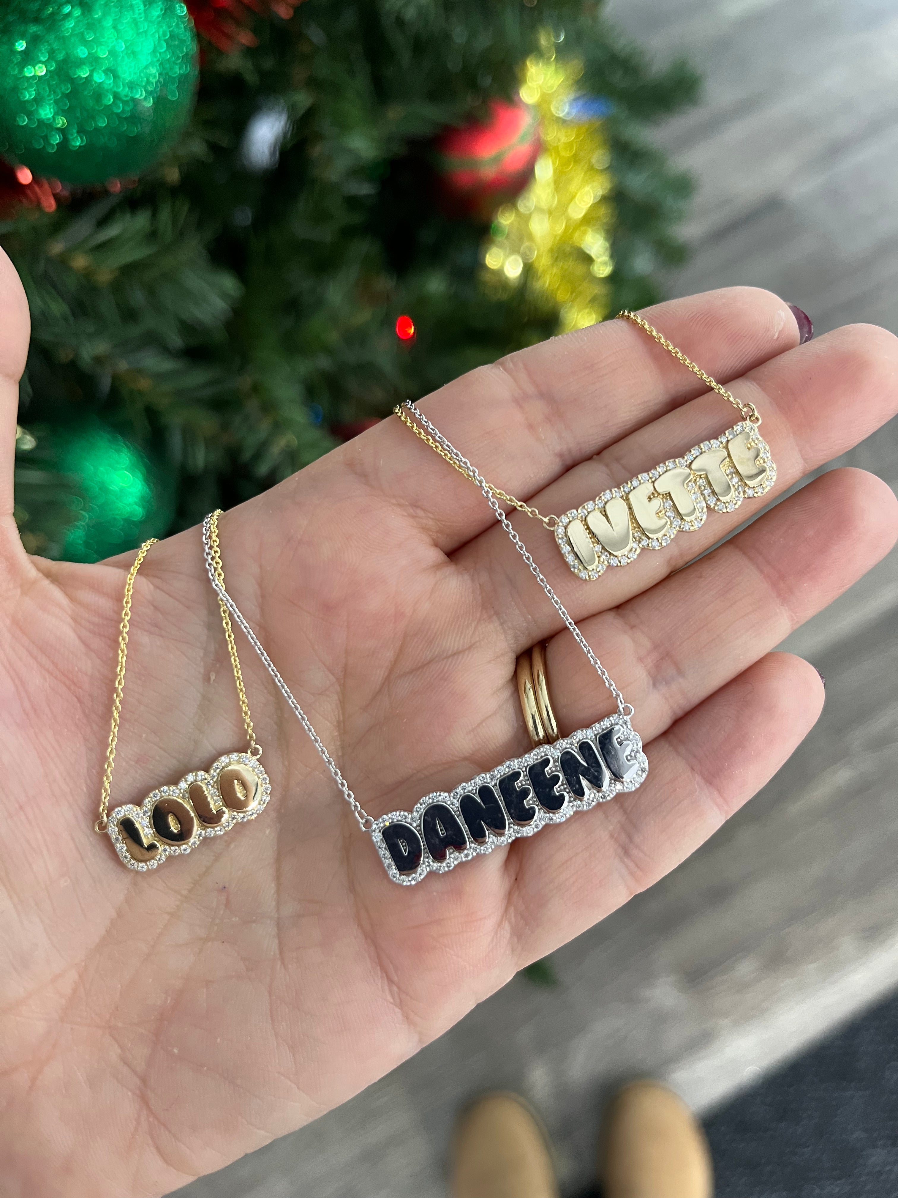 Diamond bubble 2025 letter chain