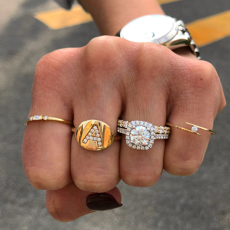 Initial Signet Ring