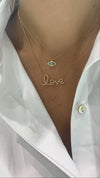Collier Mauvais Oeil avec Pierre Précieuse Turquoise