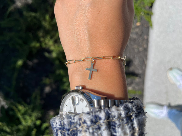Charm Paper Clip Bracelet