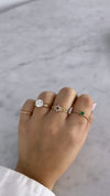 Bague à maillons étoile de David en diamant