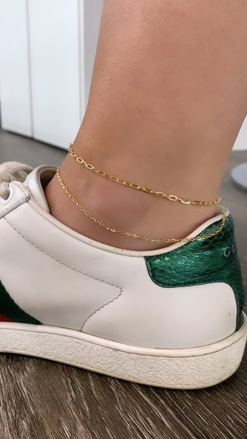 Thin Gold Anklet