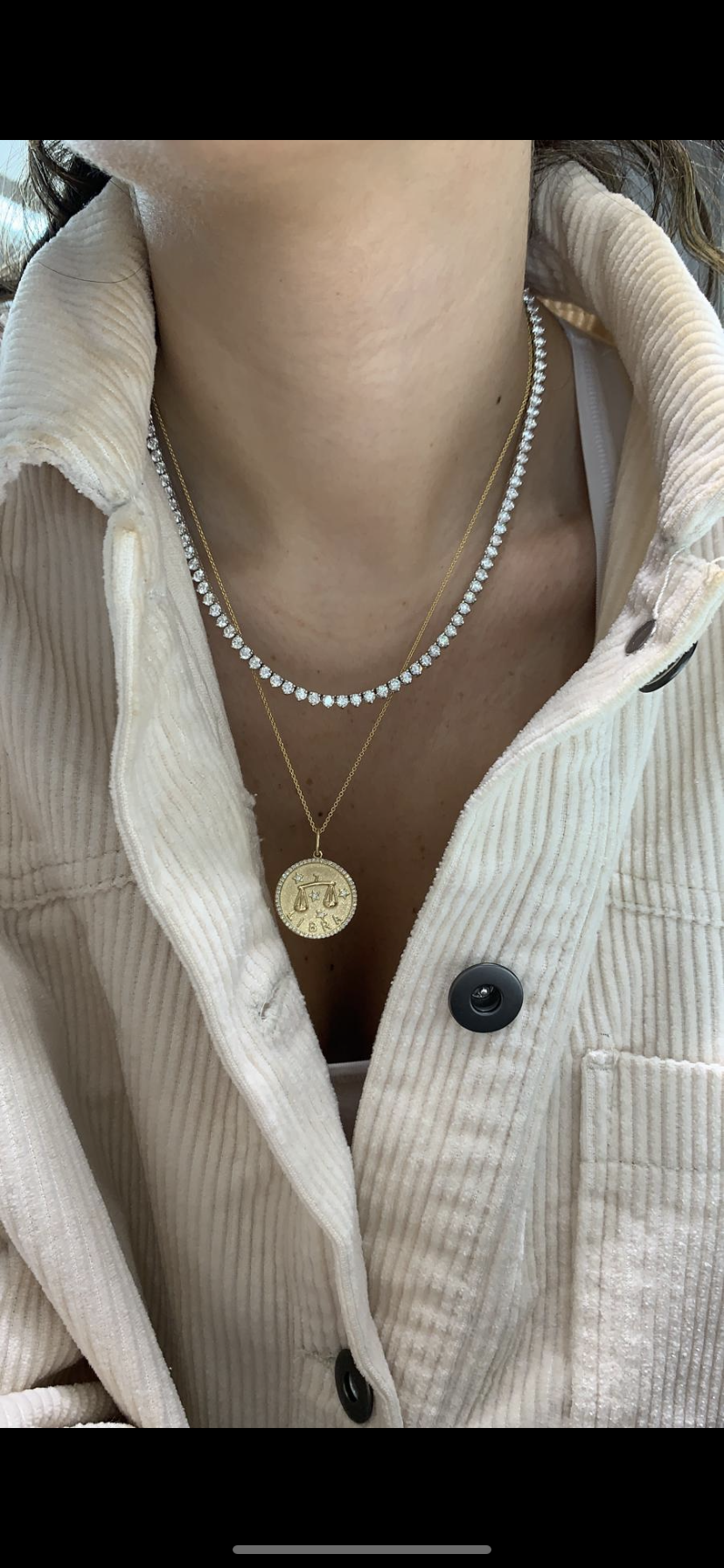 Jumbo Diamond Border Zodiac Pendant