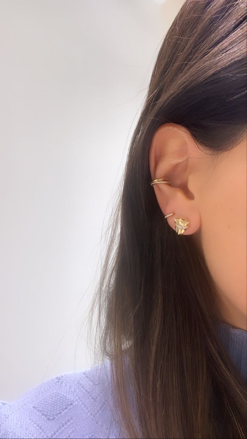Gold Panther Studs