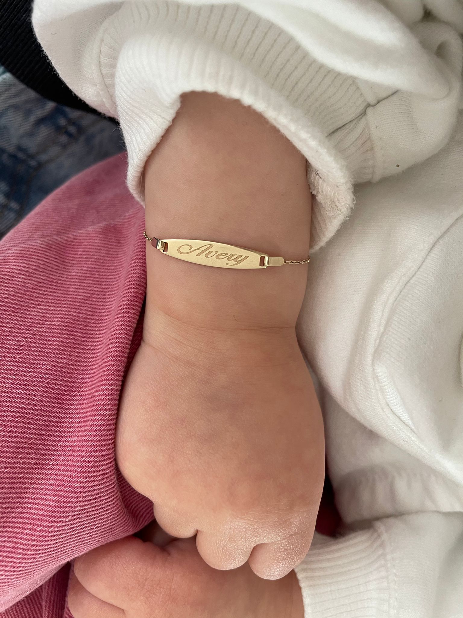 Bracelet d'Identification de Bébé avec Breloque Coeur