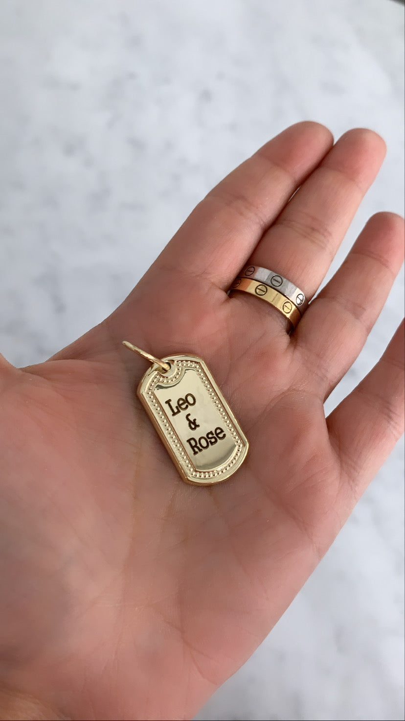 Men's Dog Tag Charm