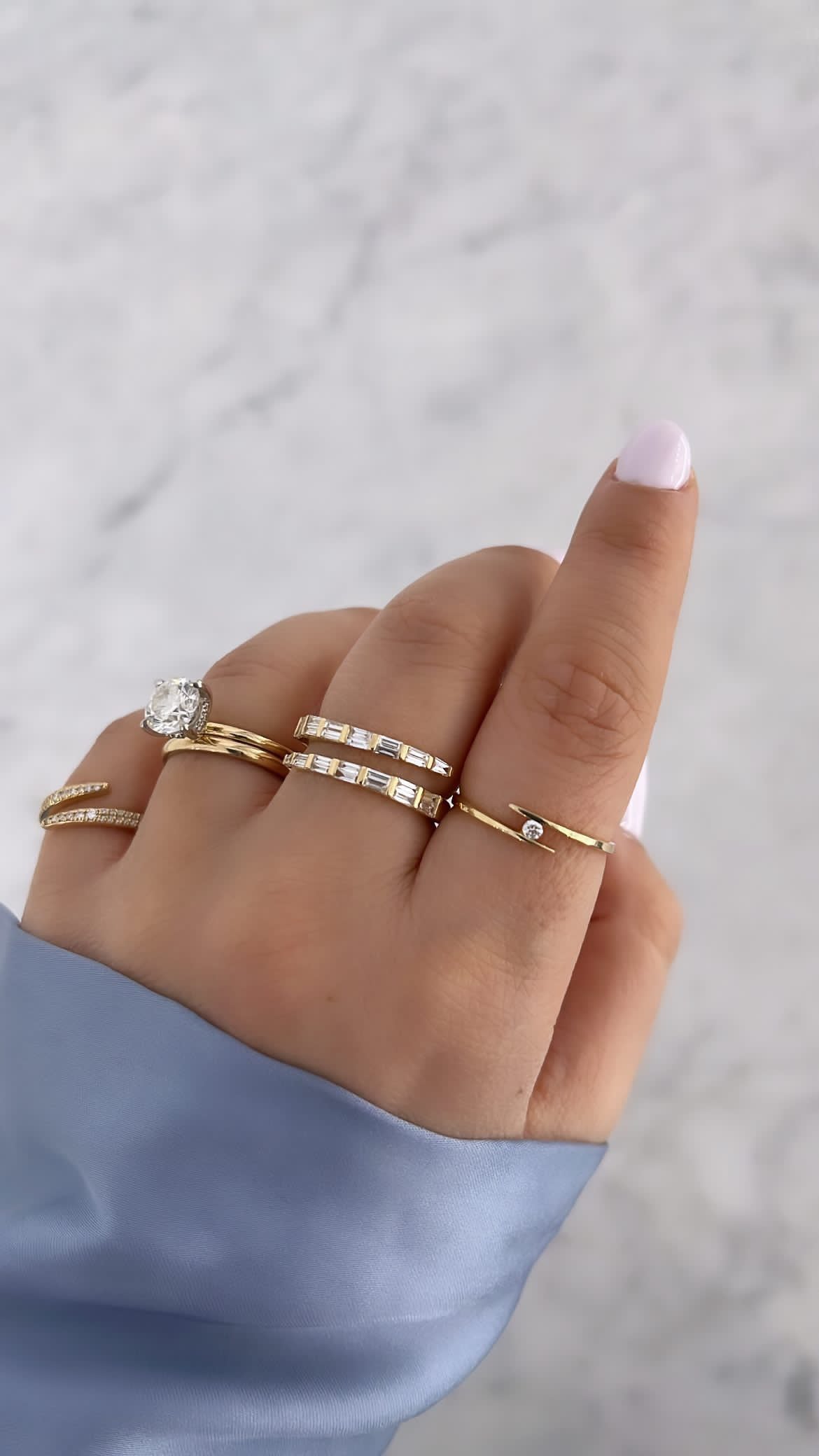 Single Diamond Wrap Ring