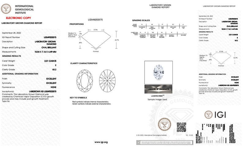 2.01ct Oval Lab Diamond Ring